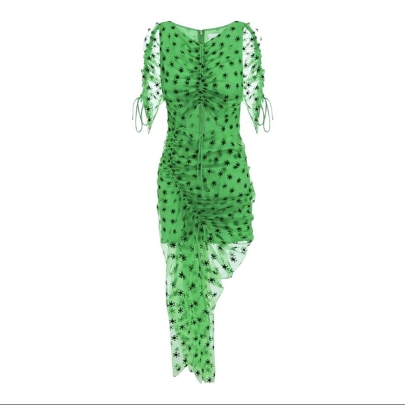 NEW ALICE MCCALL Green Apple Stardust Tulle Midi Dress Size US 4 Alice Mccall - Picture 3 of 5